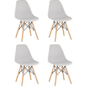 Изображение товара Стул Eames Style DSW светло-серый x4 (разборный каркас) арт.