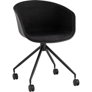 Изображение товара Кресло черное с нагрузкой до 150 кг офисное LIBRA рогожка черный