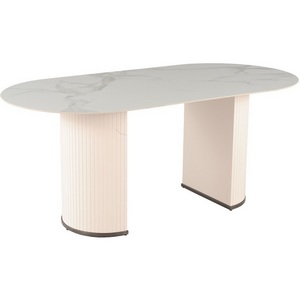 Изображение товара Стол обеденный Opera 180х90 белый (овальная столешница, I I-образная опора) Изображение товара Стол обеденный Opera 180х90 белый (овальная столешница, I I-образная опора)