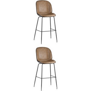 Изображение товара Стул барный Beetle PU со спинкой бежевый 2 шт (арт.)