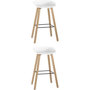 Изображение товара Стул для кухни пластиковый шириной 50 см барный LIBRA белый 2 шт ()