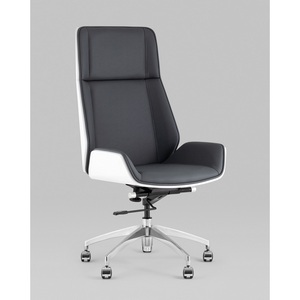 Изображение товара Кресло компьютерное с деревянным каркасом руководителя Crown SN серо-голубой