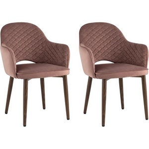 Изображение товара Стул Венера диамант велюр пыльно-розовый 2 шт