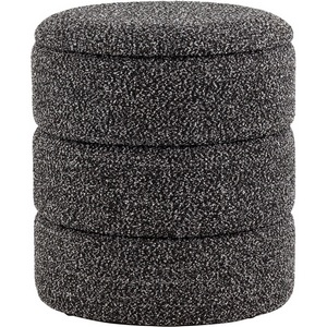 Изображение товара Пуф с ящиком Hive S букле черный меланж,