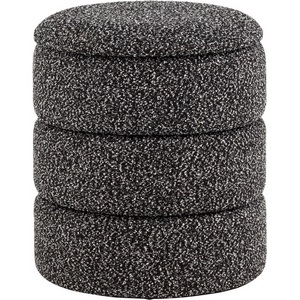 Изображение товара Пуф с ящиком Hive XS букле черный меланж,