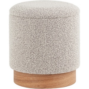 Изображение товара Пуф с ящиком Холли XS букле бежевый,