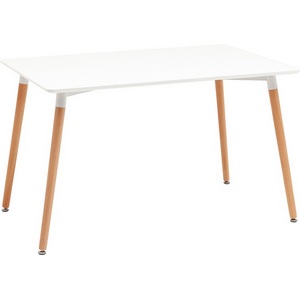 Изображение товара Стол обеденный OSLO NEW 120*80 белый (арт.) (прямоугольная столешница, 4 ножки)