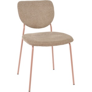 Изображение товара Стул обеденный Gigi шенилл коричневый розовые ножки арт.