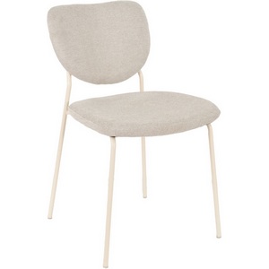 Изображение товара Стул обеденный Gigi шенилл серый белые ножки арт.