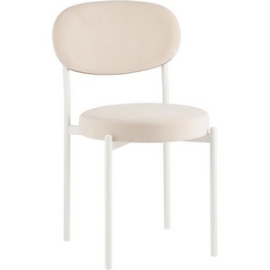 Изображение товара Стул Бриф SN велюр молочный каркас белый муар арт.