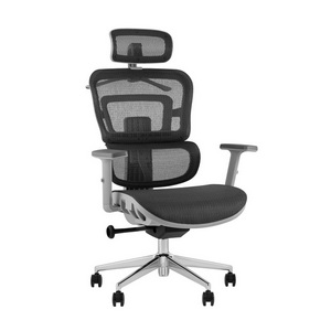 Изображение товара Офисное кресло - стул компьютерный с сетчатой спинкой с регулируемыми подлокотниками Techno Professional серый