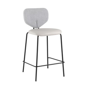 Изображение товара Стул полубарный Masey серый с серой экокожей арт.