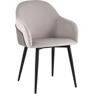 Изображение товара Стул Новел New велюр светло-серый с темно-серой спинкой арт.