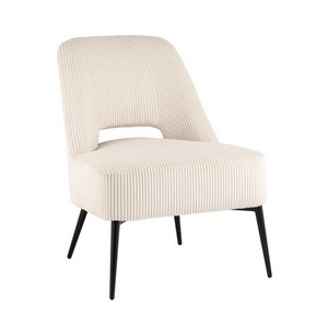 Изображение товара Кресло лаунж Бостон велюр рельефный молочный арт.