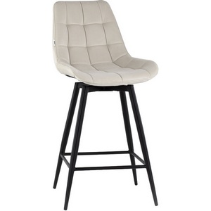 Изображение товара Стул полубарный Флекс с поворотным механизмом велюр бежевый арт.