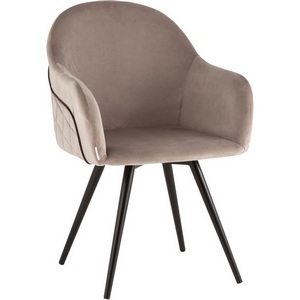 Изображение товара Стул вращающийся Новел New велюр серо-коричневый арт.