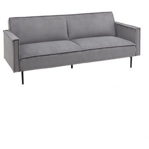 Изображение товара Диван прямой Кассель велюр рельефный светло-серый арт.