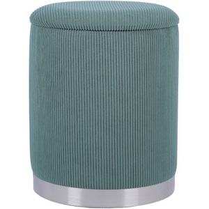 Изображение товара Пуф Эмили с ящиком серебро вельвет молочный арт.УТ000040194