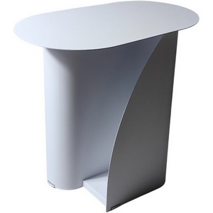 Изображение товара Журнальный столик с полкой Yvaine металл серый УТ000040319 (овальная столешница)