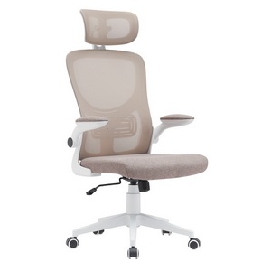 Изображение товара Офисное кресло - стул компьютерный с сетчатой спинкой с регулируемыми подлокотниками Airone бежевый ткань