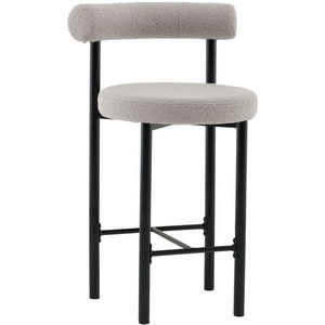 Изображение товара Стул полубарный Флорео букле светло-серый арт.