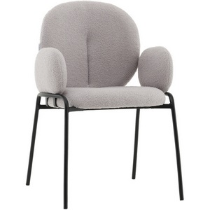 Изображение товара Стул с подлокотниками Моллек букле светло-серый арт.