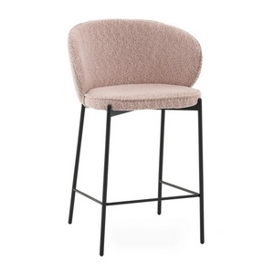 Изображение товара Стул полубарный Тисдейл букле розово-персиковый арт.