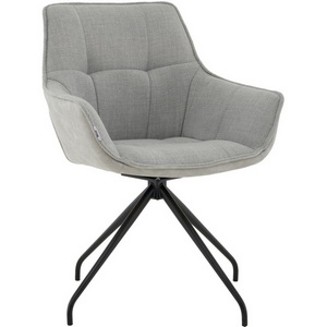 Изображение товара Кресло вращающееся Кимберли рогожка/замша серый арт.