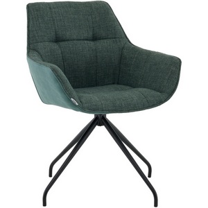 Изображение товара Кресло вращающееся Кимберли рогожка/замша зеленый арт.