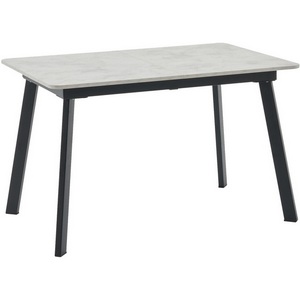 Изображение товара Стол Batu new 120-160/80/76 Стол ешница ЛМДФ ароза светлая подСтол ье металл черный