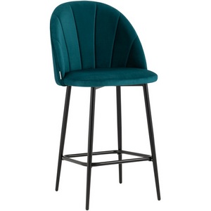 Изображение товара Стул полубарный Логан SN велюр изумрудный