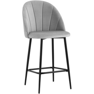 Изображение товара Стул полубарный Логан SN велюр светло-серый