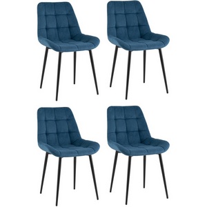 Изображение товара Стул Флекс Original велюр синий 4 шт.