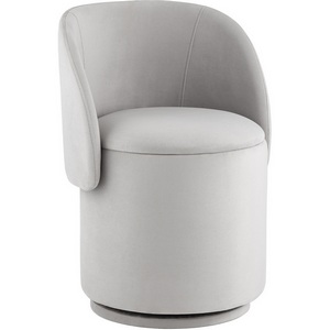 Изображение товара Пуф-трансформер Таунсвилл вращающийся с ящиком велюр светло-серый