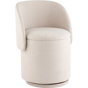 Изображение товара Пуф-трансформер Таунсвилл вращающийся с ящиком букле молочный