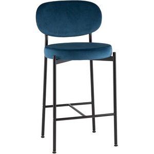 Изображение товара Стул полубарный Бриф VD велюр синий