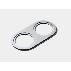 Изображение товара Рамка двойная для MINI COMBO, круглая, белая алюминиевая SWG MINI COMBO MINI-COMBO-R2-WH