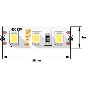 Изображение товара Светодиодная лента влагозащищенная IP66 12V 2835 SWG SWG2120 SWG2120-12-9.6-W-66-M