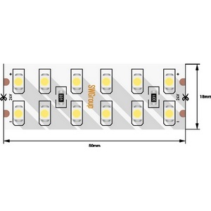 Изображение товара Светодиодная лента 3528 SWG SWG3240 SWG3240-24-19.2-W-M