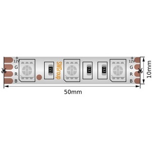 Изображение товара Светодиодная лента с 60 светодиодами на метр влагозащищенная IP66 5050 12V RGB SWG SWG560 SWG560-12-14.4-RGB-66-M