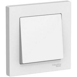 Изображение товара Выключатель встраиваемый одноклавишный (белый) Systeme Electric AtlasDesign ATN000112