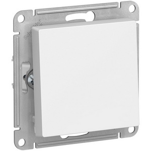 Изображение товара Выключатель встраиваемый с самовозвратом одноклавишный (белый) Systeme Electric AtlasDesign ATN000115