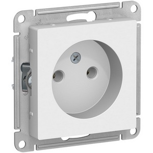 Изображение товара Розетка встраиваемая без заземления (белый) Systeme Electric AtlasDesign ATN000141