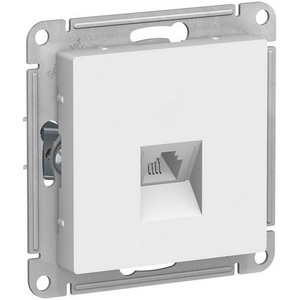 Изображение товара Телефонная розетка встраиваемая RJ-11 (белый) Systeme Electric AtlasDesign ATN000181