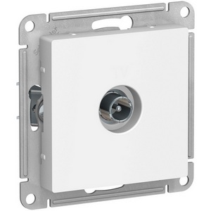 Изображение товара ТВ-розетка встраиваемая проходная (белый) Systeme Electric AtlasDesign ATN000191