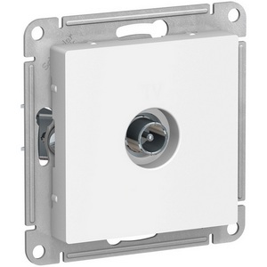 Изображение товара ТВ-розетка встраиваемая проходная (белый) Systeme Electric AtlasDesign ATN000192