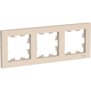 Изображение товара Рамка на 3 поста (бежевый) Systeme Electric AtlasDesign ATN000203