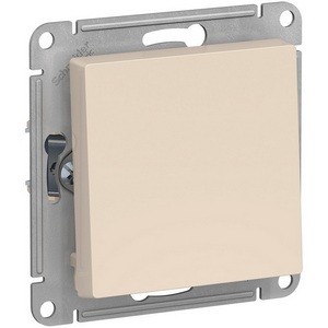 Изображение товара Выключатель встраиваемый одноклавишный (бежевый) Systeme Electric AtlasDesign ATN000211