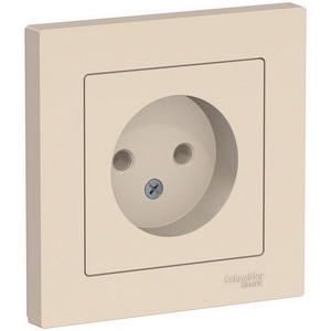 Изображение товара Розетка встраиваемая без заземления (бежевый) Systeme Electric AtlasDesign ATN000240