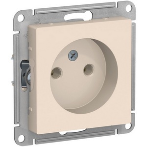 Изображение товара Розетка встраиваемая без заземления (бежевый) Systeme Electric AtlasDesign ATN000241